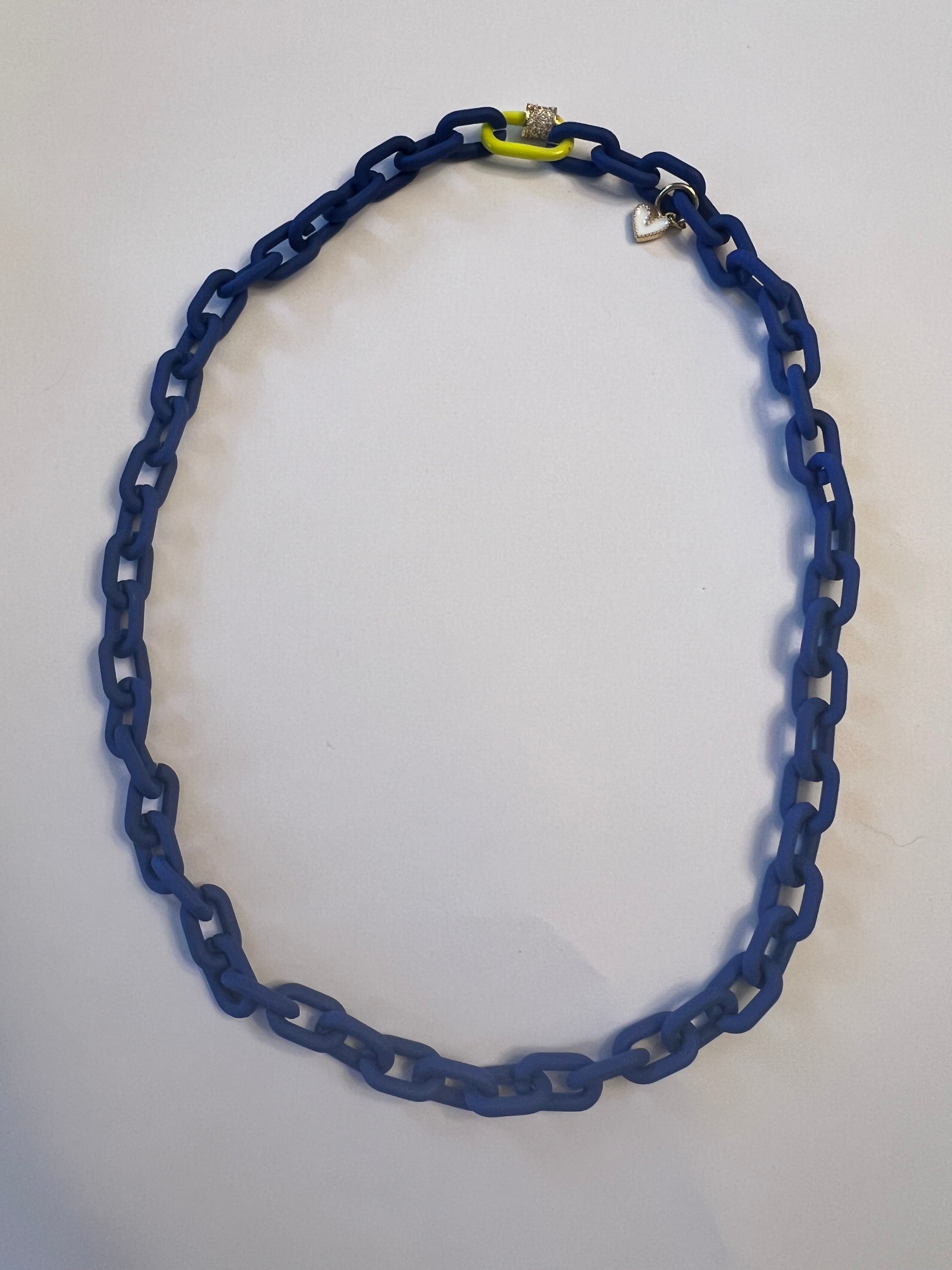 Sapphire Sky Paper Clip Acrylic Chain