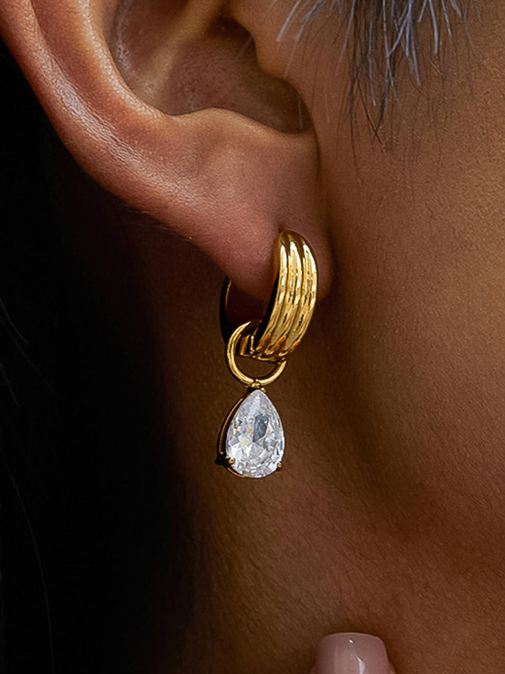 Sadie Teardrop CZ Earrings