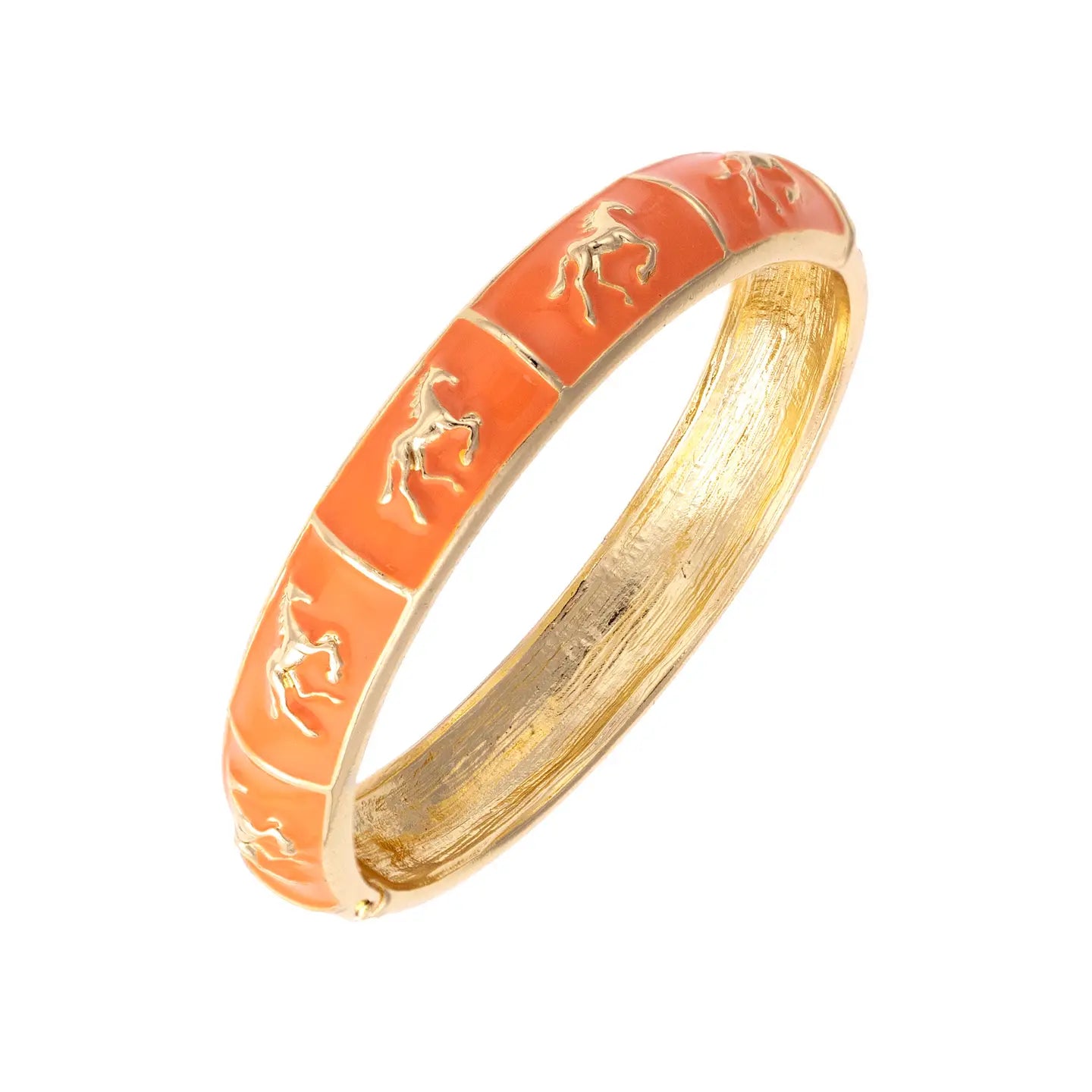 Horse Sculpted Enamel Bangle