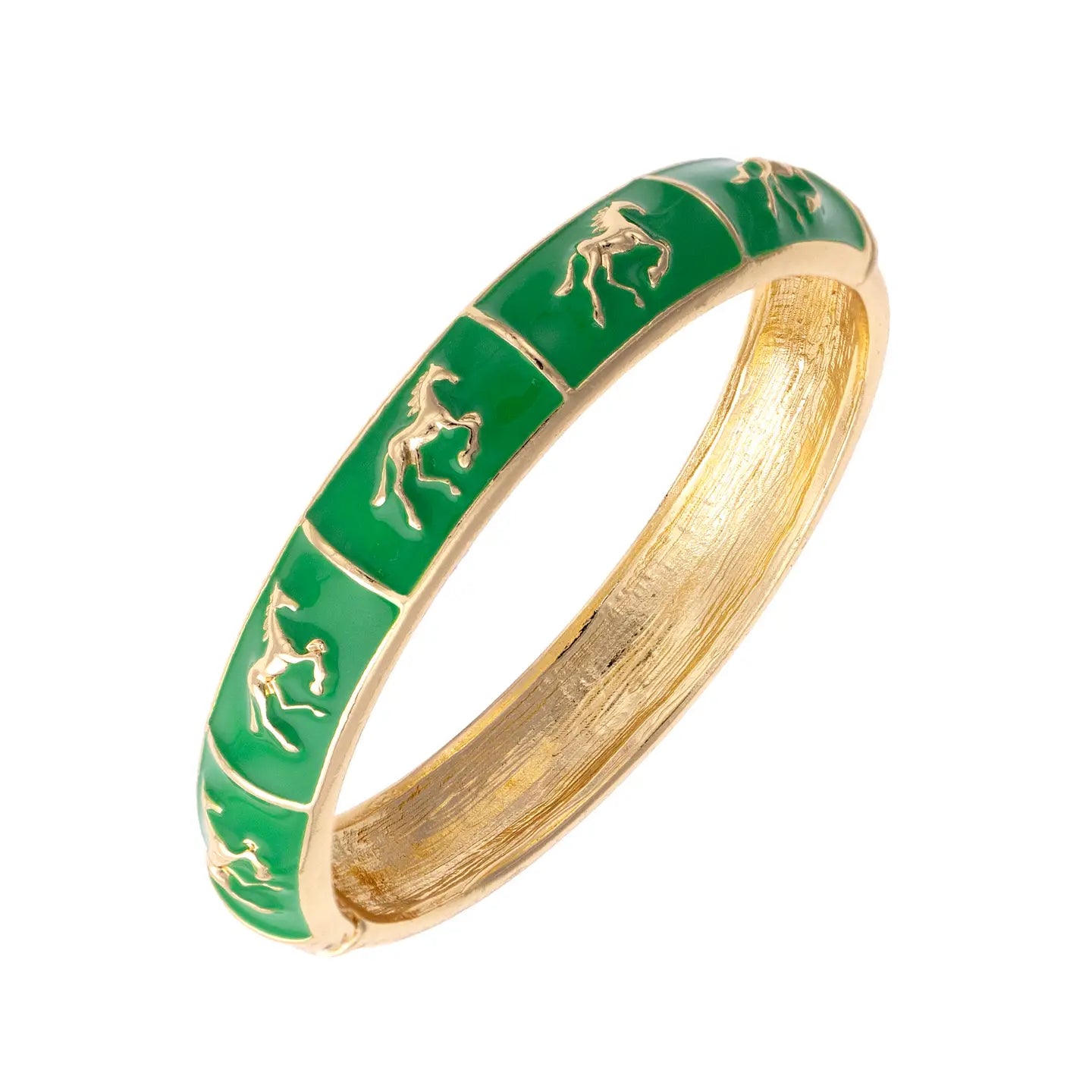 Horse Sculpted Enamel Bangle