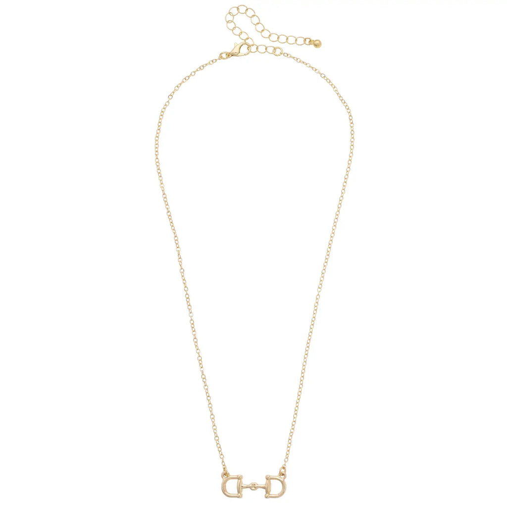 Shiny Gold Horsbit Necklace