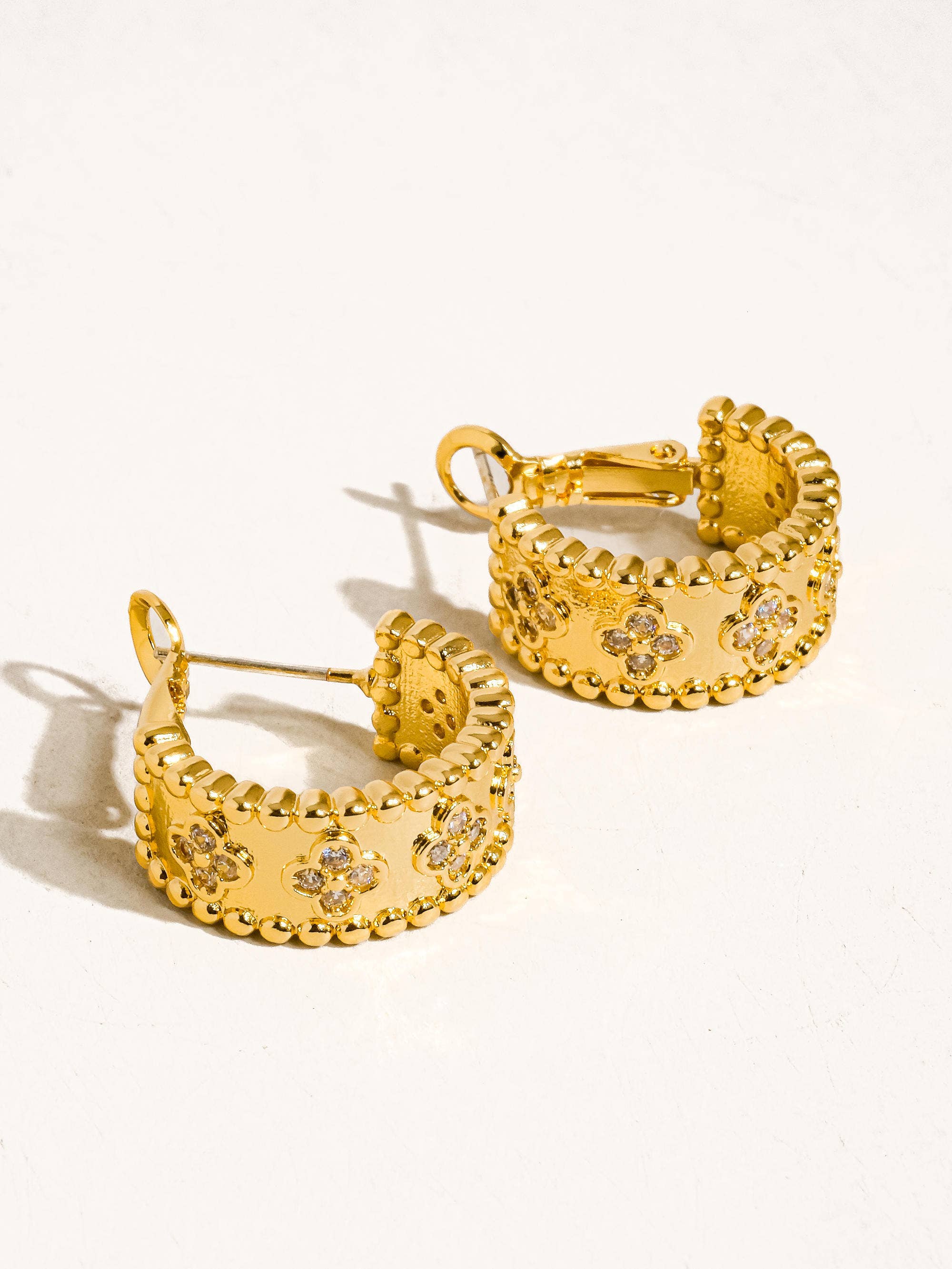 Isabella Vintage Floral Hoop Earring