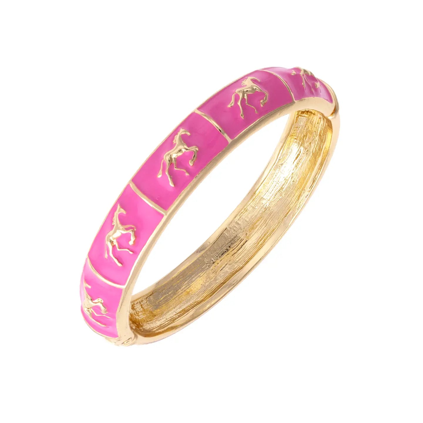 Horse Sculpted Enamel Bangle