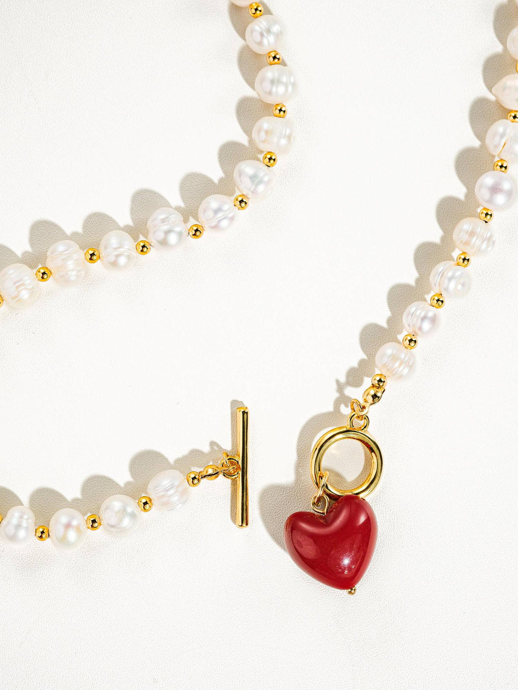Wren Vintage Pearl Heart Necklace