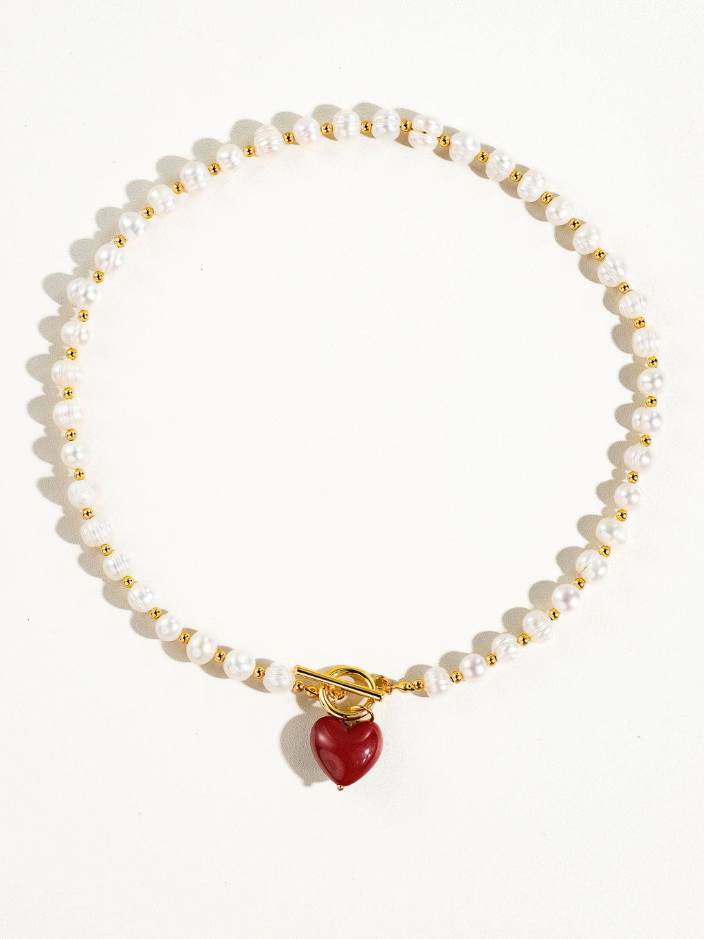 Wren Vintage Pearl Heart Necklace