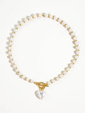 Wren Vintage Pearl Heart Necklace