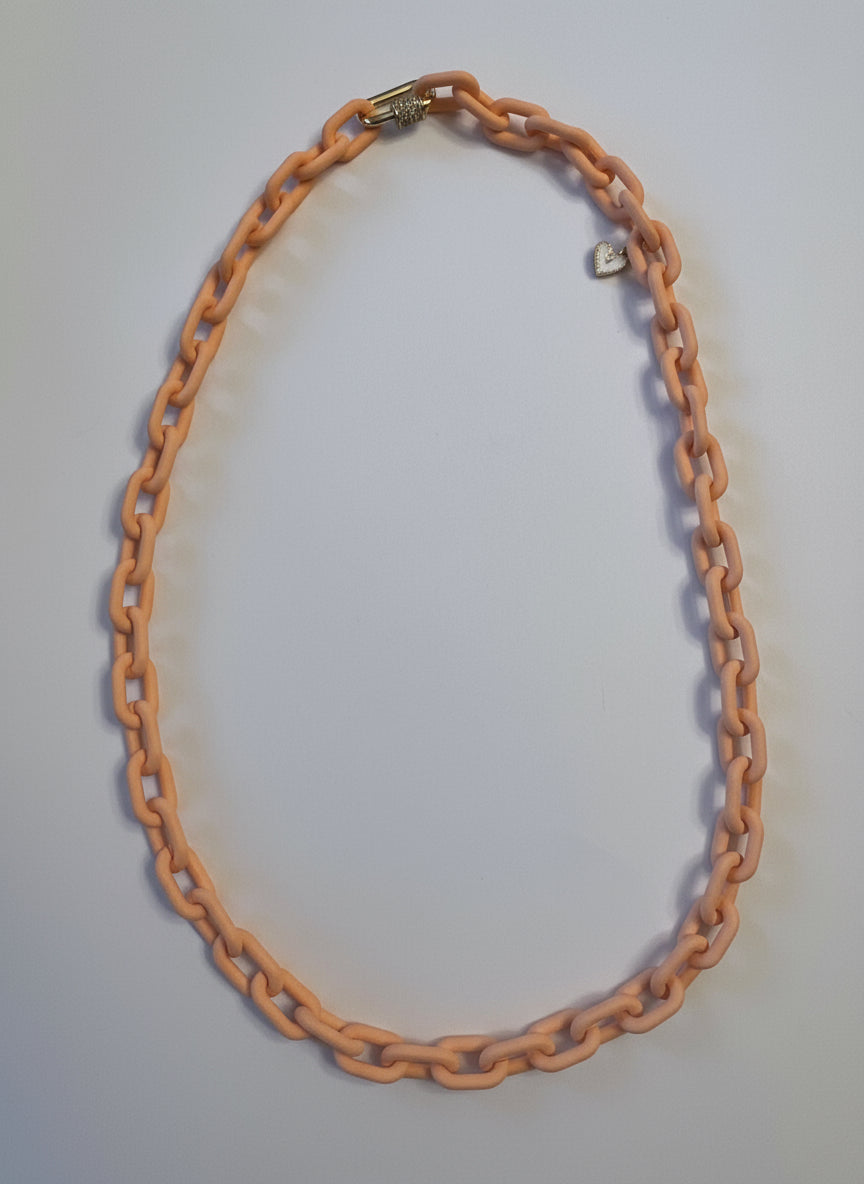 Peach Fizz Paper Clip Chain