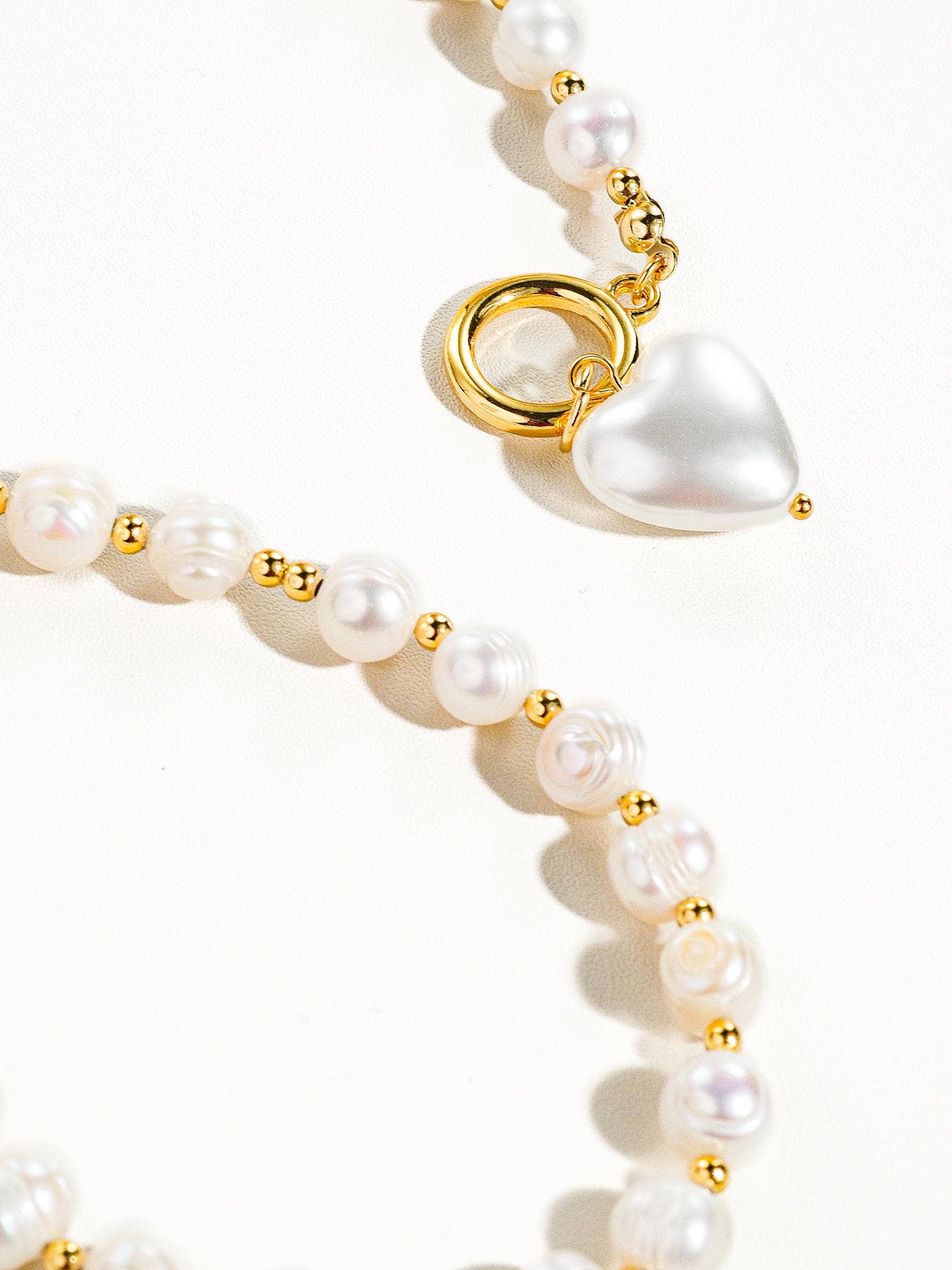 Wren Vintage Pearl Heart Necklace