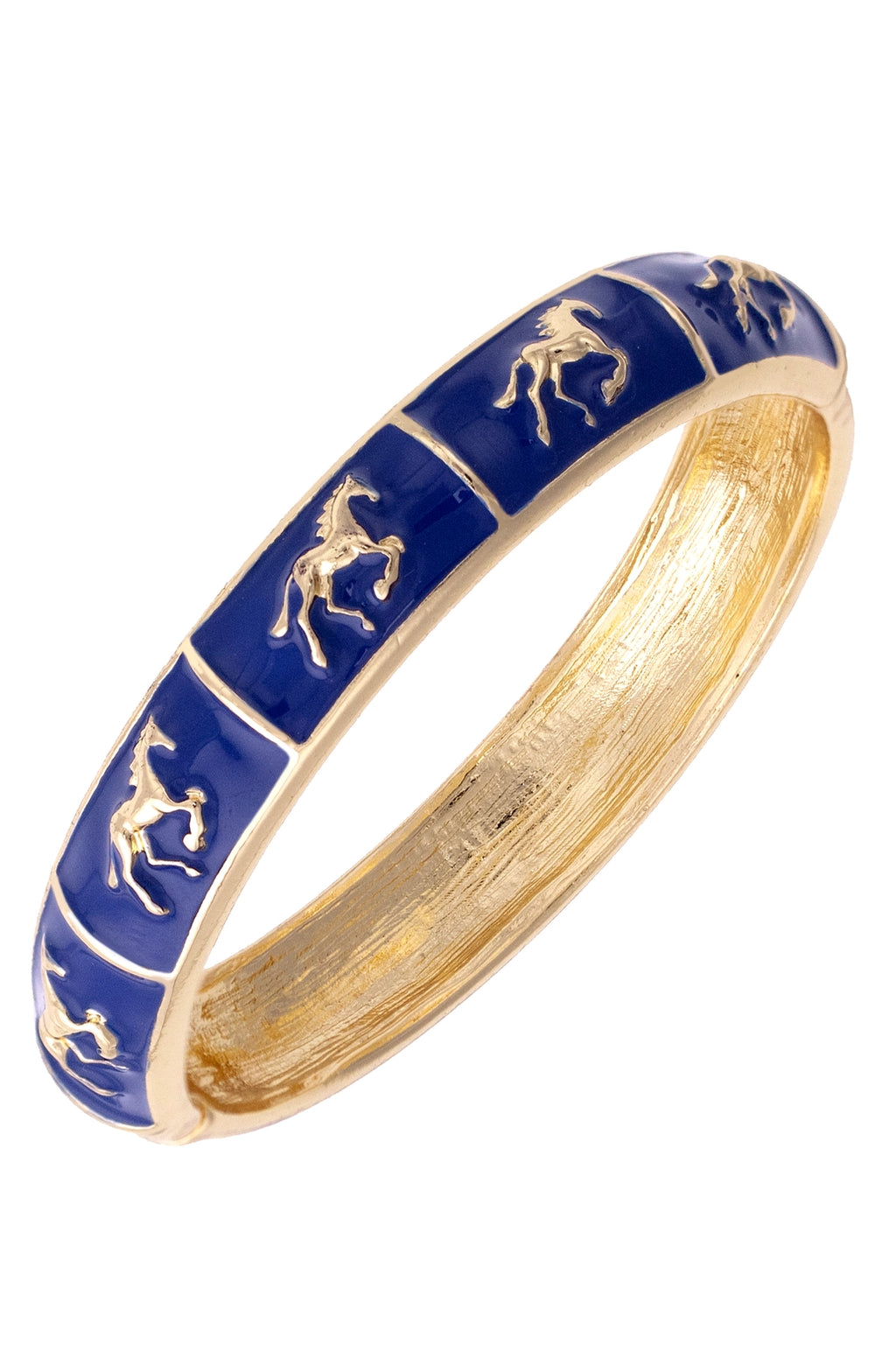 Horse Sculpted Enamel Bangle