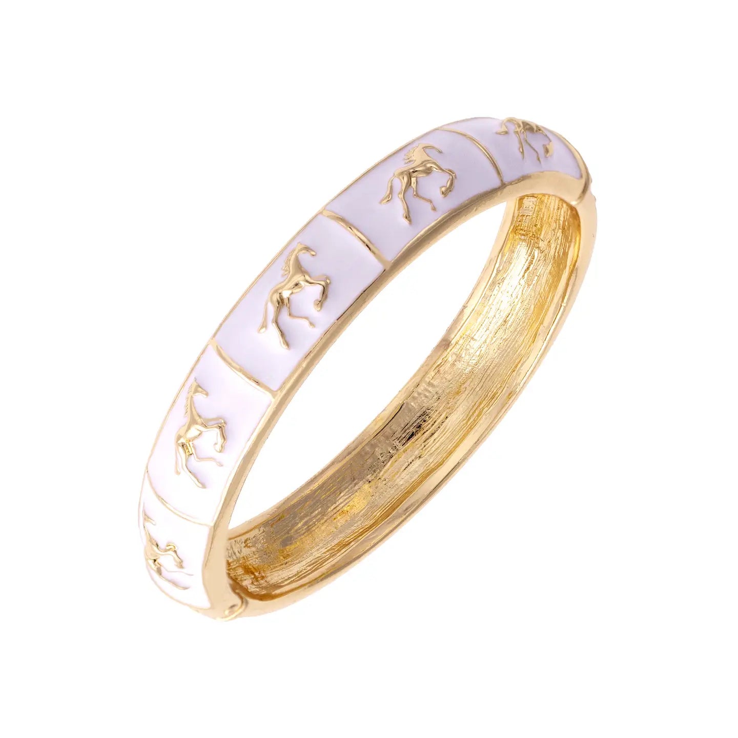 Horse Sculpted Enamel Bangle
