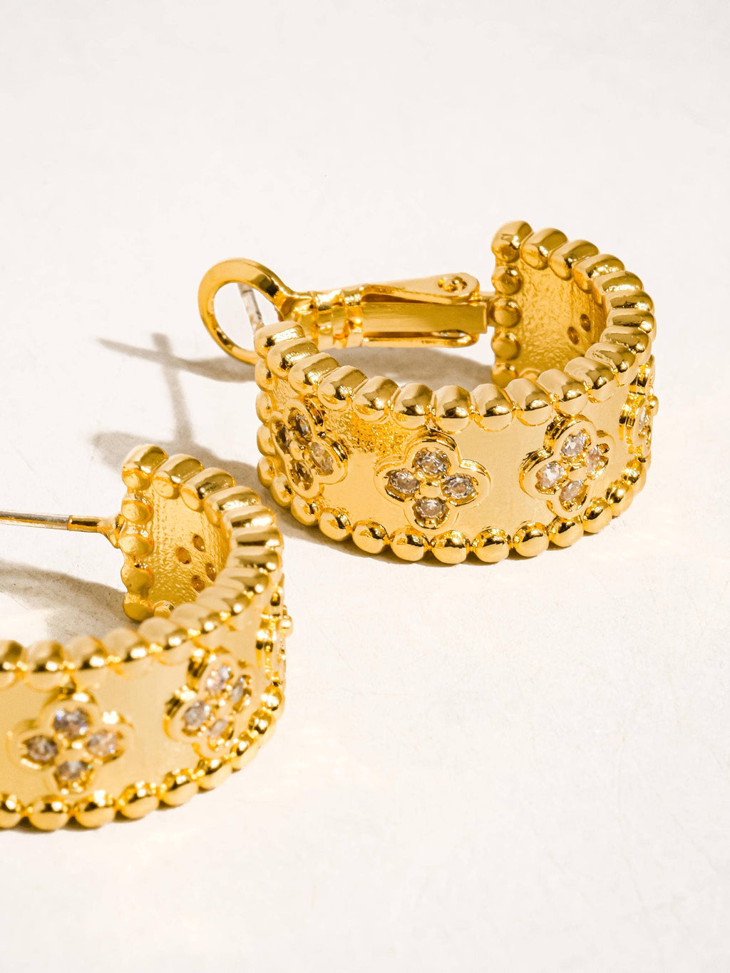 Isabella Vintage Floral Hoop Earring