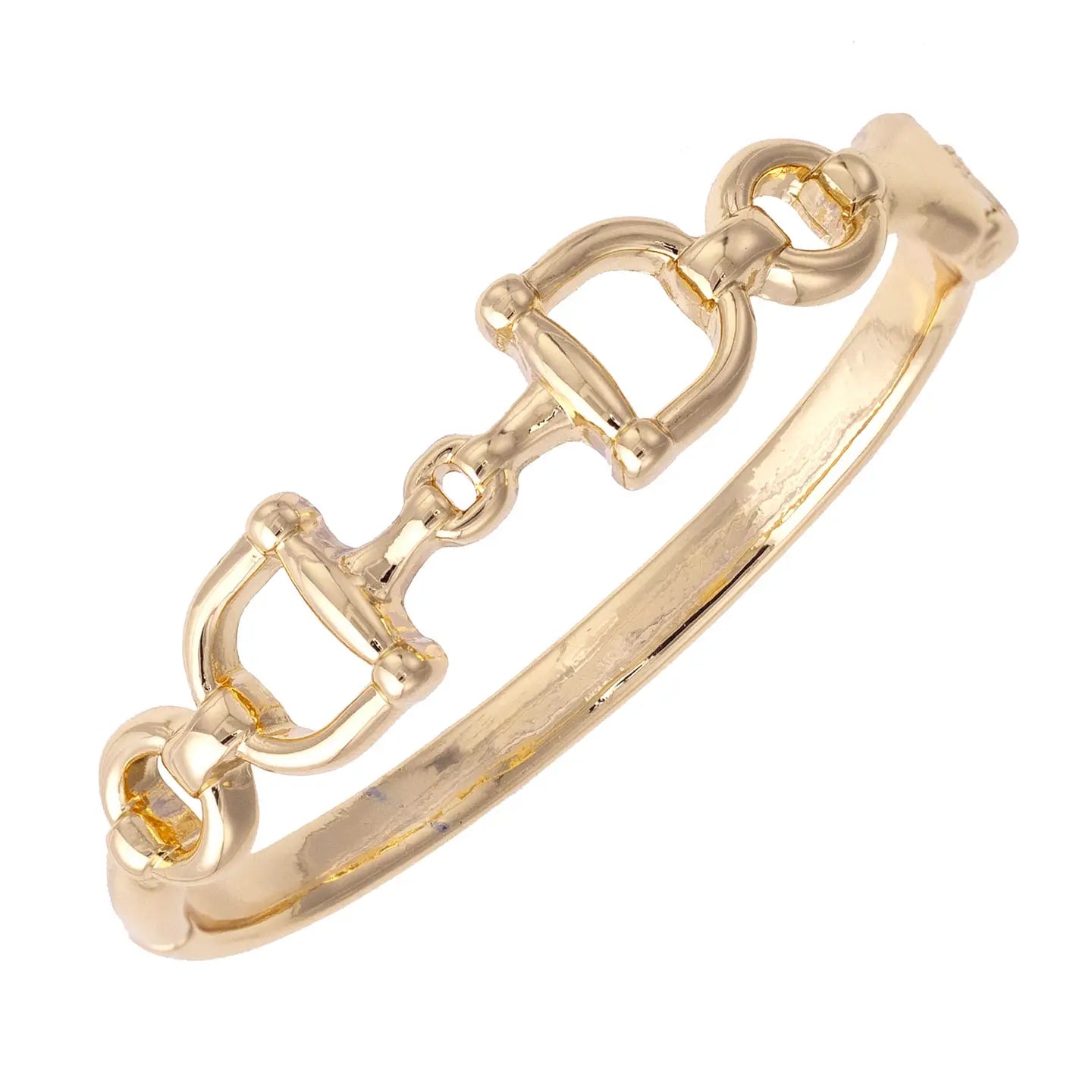 horse bit bracelet gold bangle